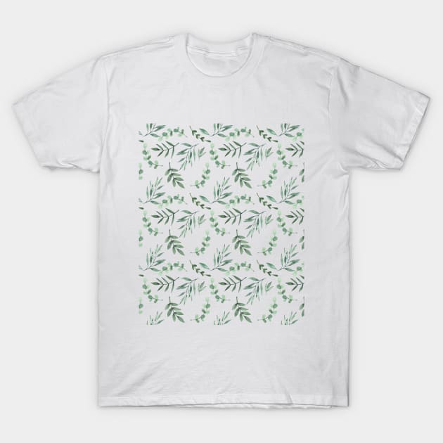 Eucalyptus leaves pattern T-Shirt by hedehede